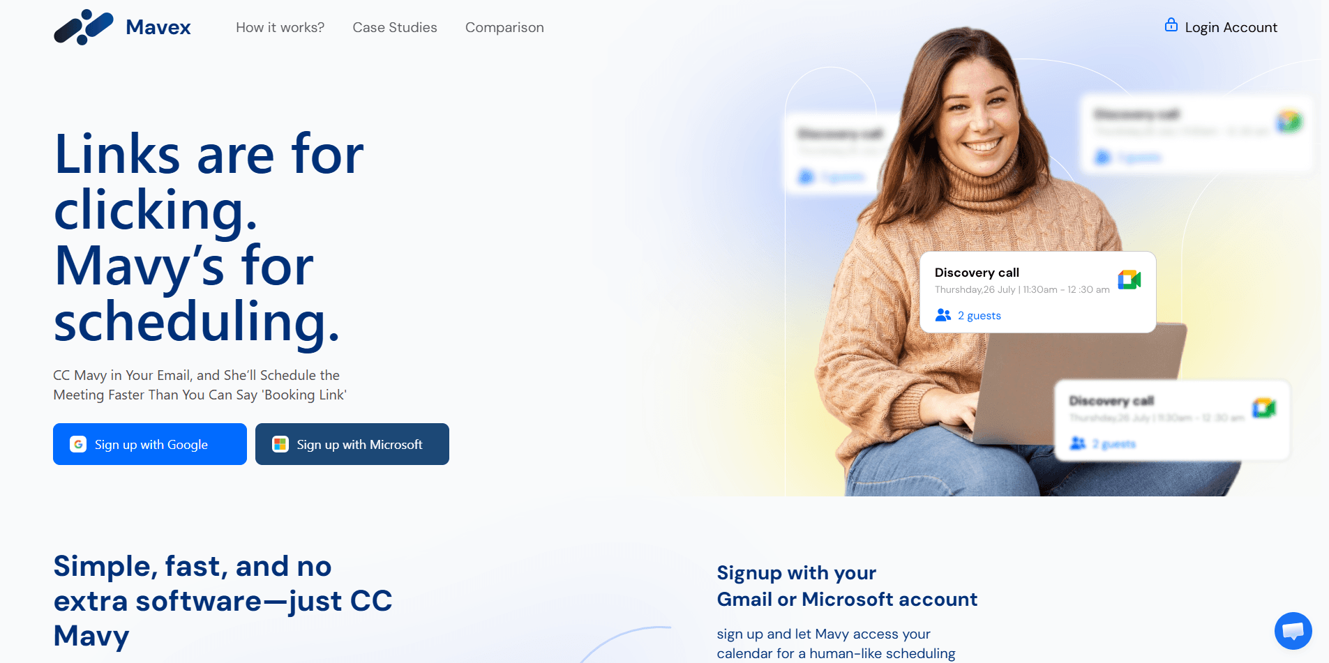 Mavy (mavex.ai) — Email-First AI Scheduling Assistant