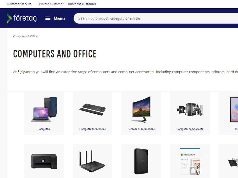 Elgiganten — MEAN-Stack Consumer Electronics E-commerce